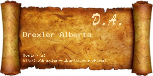 Drexler Alberta névjegykártya